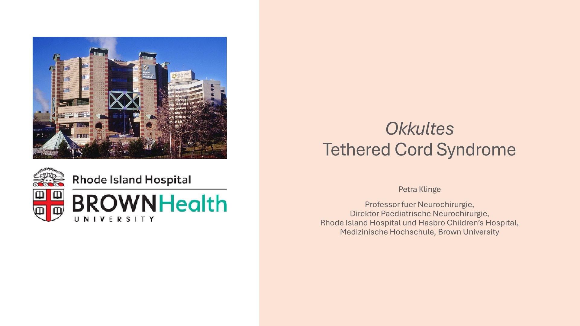 Okkultes Tethered Cord Syndrome